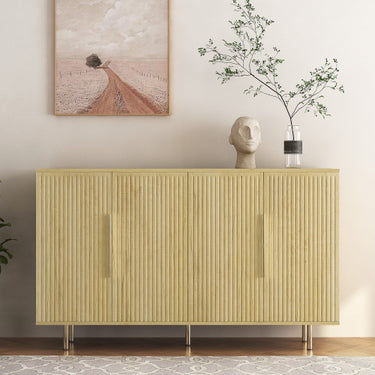 Wood Modern Buffet Cabinet With Storage & Adjustable Shelves
